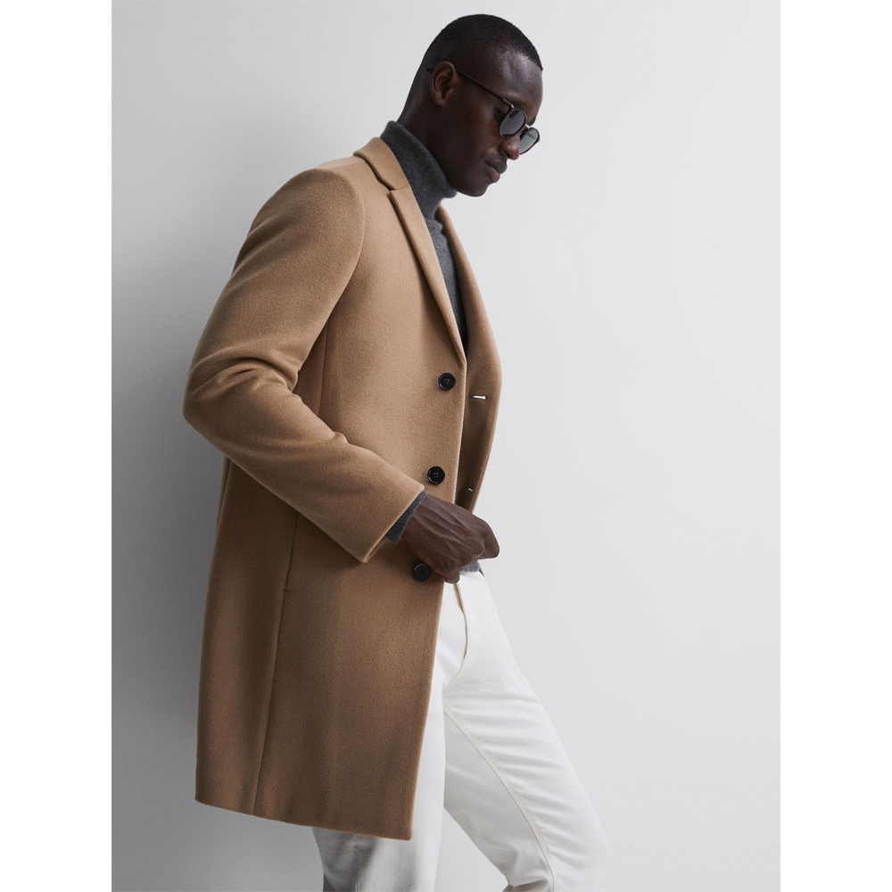 Reiss camel hot sale coat mens